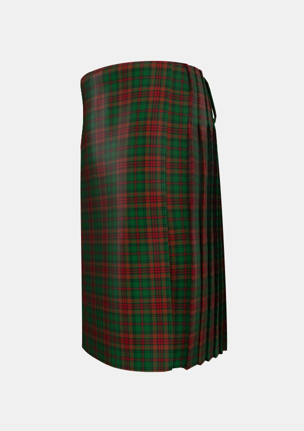 Traditional_Anderson_Coulson_Bonner_1_Tartan_1182_kilt_left_image_with_pleated_design_and_adjustable_buckles_for_men