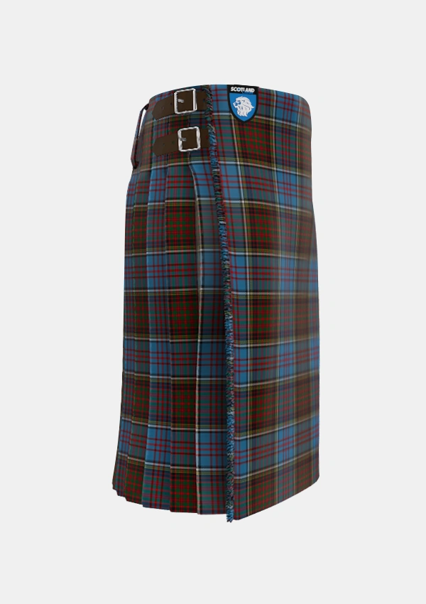 Traditional_Anderson_MacGregor_Hastie_3_Tartan_1393_kilt_right_image_with_pleated_design_and_adjustable_buckles_for_men