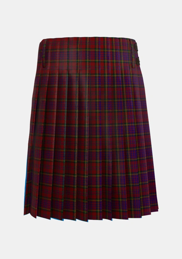 Traditional_Anderson_of_Kinnedear_Red_Tartan_3015_kilt_back_image_with_pleated_design_and_adjustable_buckles_for_men
