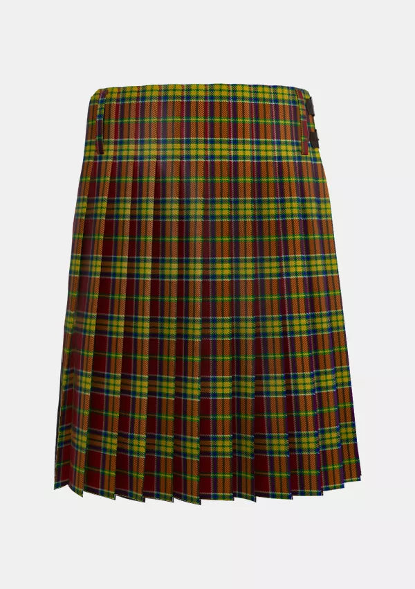 Traditional_Antrim_County_Crest_Range_Tartan_7448_kilt_back_image_with_pleated_design_and_adjustable_buckles_for_men