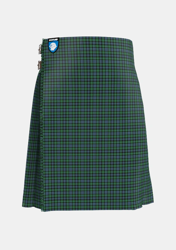 Traditional_Arbuthnott_Tartan_204_kilt_front_image_with_pleated_design_and_adjustable_buckles_for_men