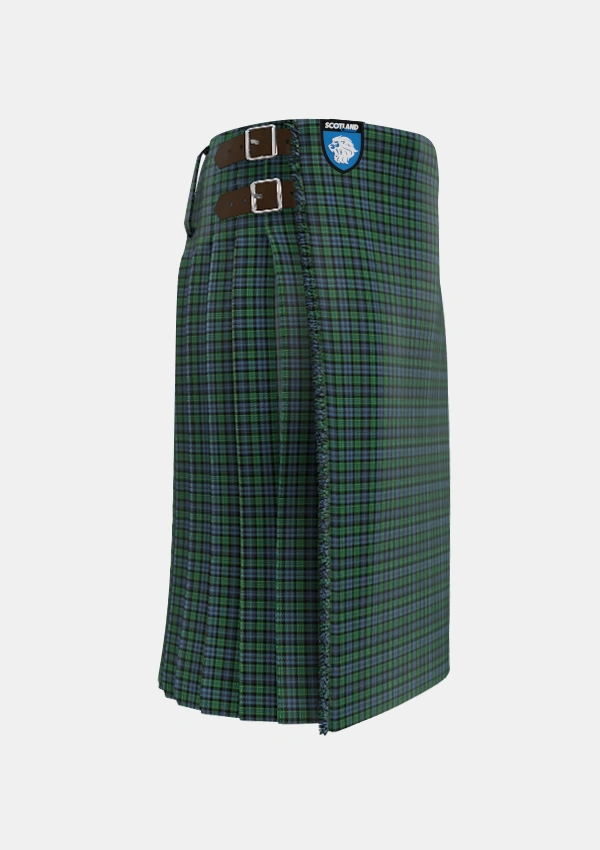 Traditional_Arbuthnott_Tartan_204_kilt_right_image_with_pleated_design_and_adjustable_buckles_for_men