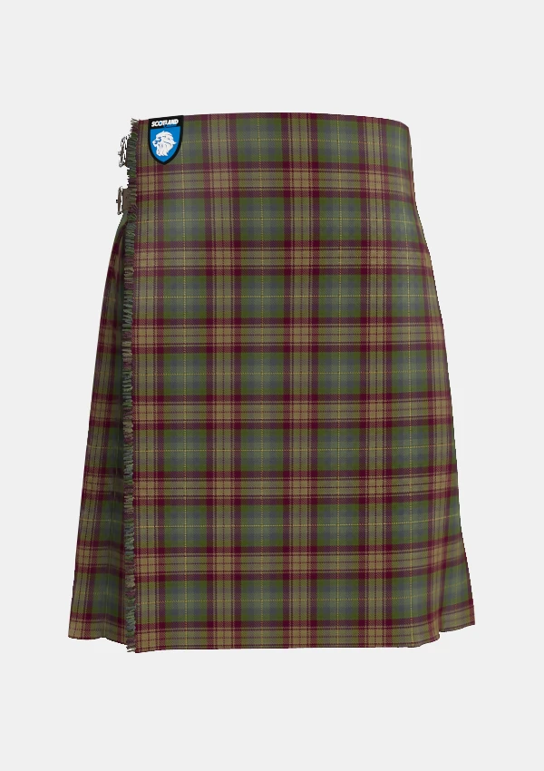 Traditional_Auld_Scotland_Tartan_kilt_7303_front_image_with_pleated_design_and_adjustable_buckles_for_men