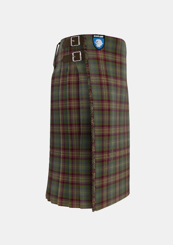 Traditional_Auld_Scotland_Tartan_kilt_7303_right_image_with_pleated_design_and_adjustable_buckles_for_men