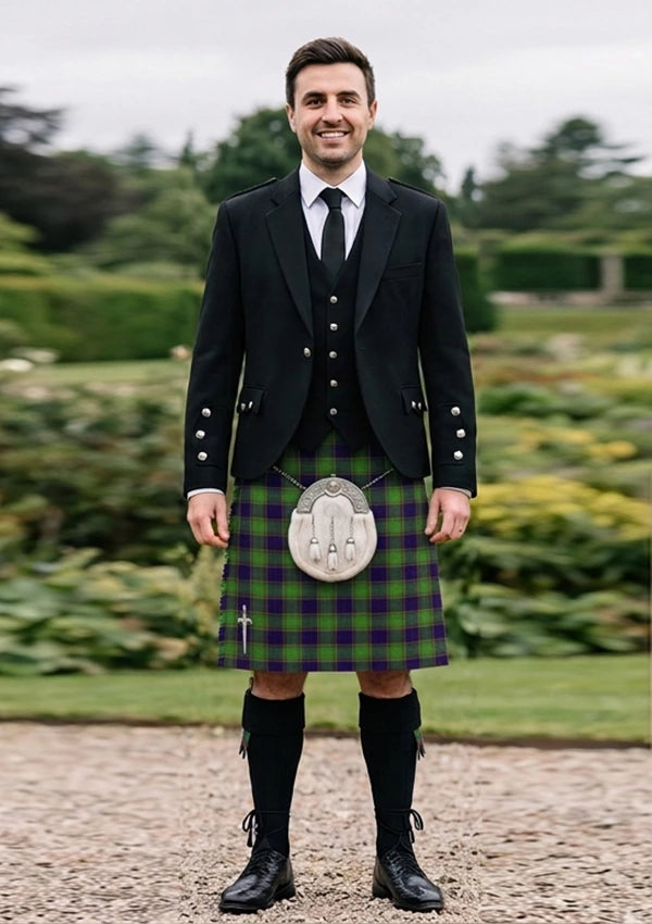 Traditional_Ayrshire_tartan_436_Kilt_and_Argyle_Jacket_Kilt_Outfit_front_image