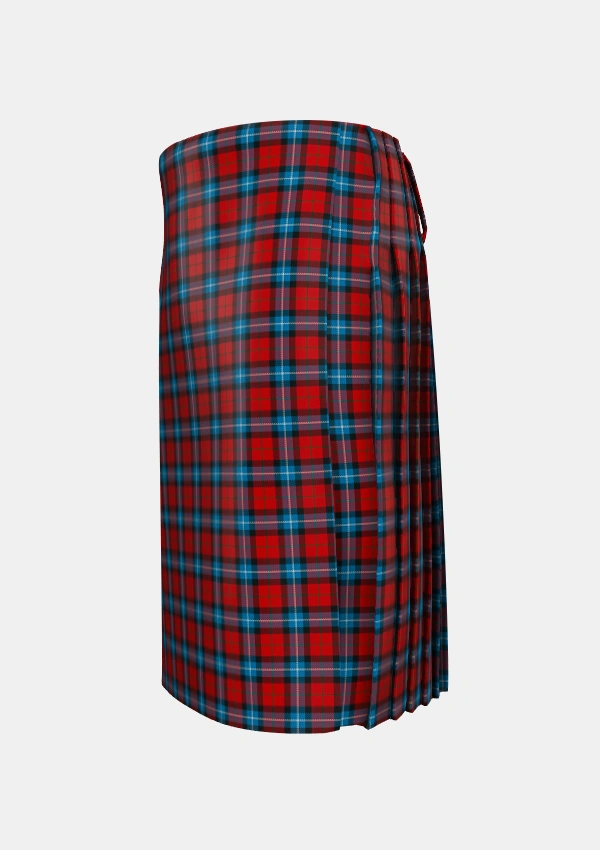 Traditional_Baillie_of_Polkemmet_Red_Tartan_1008_kilt_left_image_with_pleated_design_and_adjustable_buckles_for_men