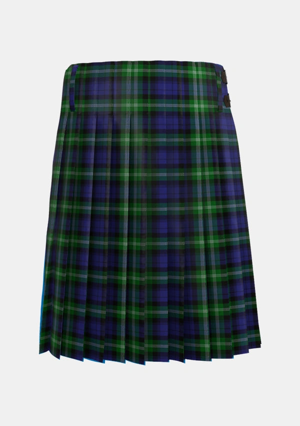 Traditional_Baillie_of_Polkemmet_Tartan_206_kilt_back_image_with_pleated_design_and_adjustable_buckles_for_men