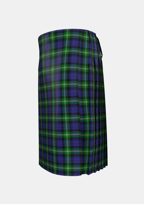 Traditional_Baillie_of_Polkemmet_Tartan_206_kilt_left_image_with_pleated_design_and_adjustable_buckles_for_men