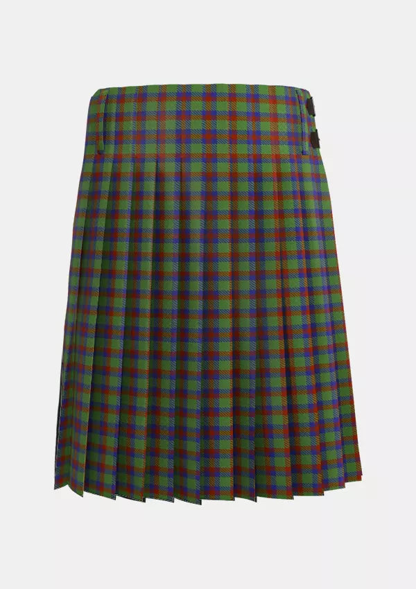 Traditional_Bain_E_Tartan_15040_kilt_back_image_with_pleated_design_and_adjustable_buckles_for_men