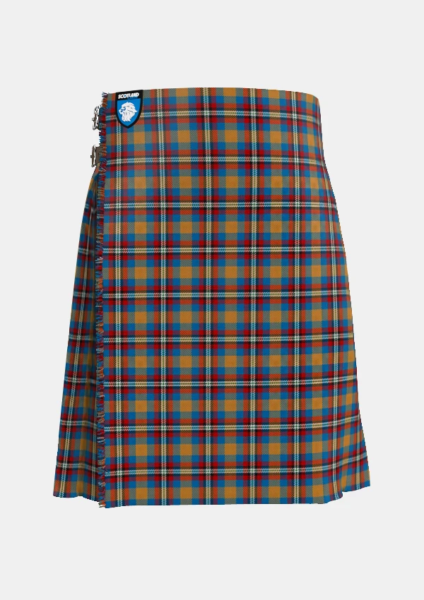 Traditional_Ball_Tartan_kilt_6056_front_image_with_pleated_design_and_adjustable_buckles_for_men