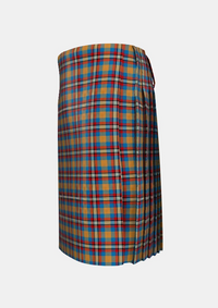 Traditional_Ball_Tartan_kilt_6056_left_image_with_pleated_design_and_adjustable_buckles_for_men