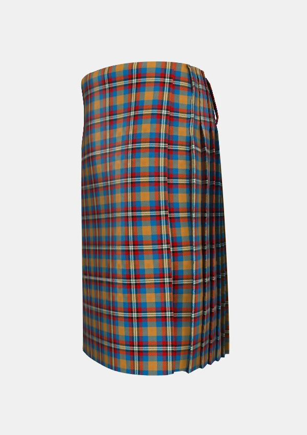 Traditional_Ball_Tartan_kilt_6056_left_image_with_pleated_design_and_adjustable_buckles_for_men
