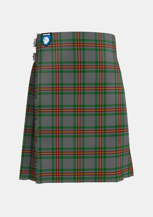 Traditional_Ballantyne_Tartan_kilt_7563_front_image_with_pleated_design_and_adjustable_buckles_for_men