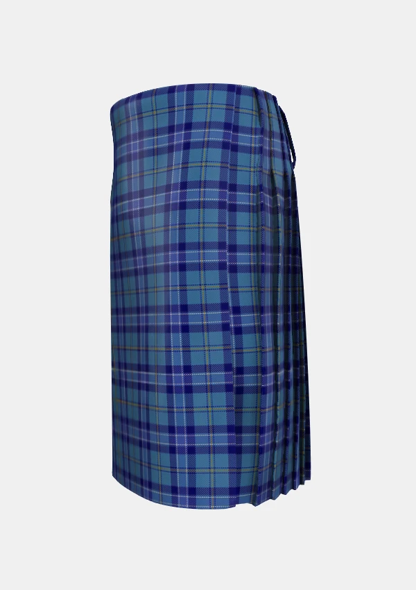 Traditional_Banff_and_Buchan_Tartan_kilt_left_image_with_pleated_design_and_adjustable_buckles_for_men