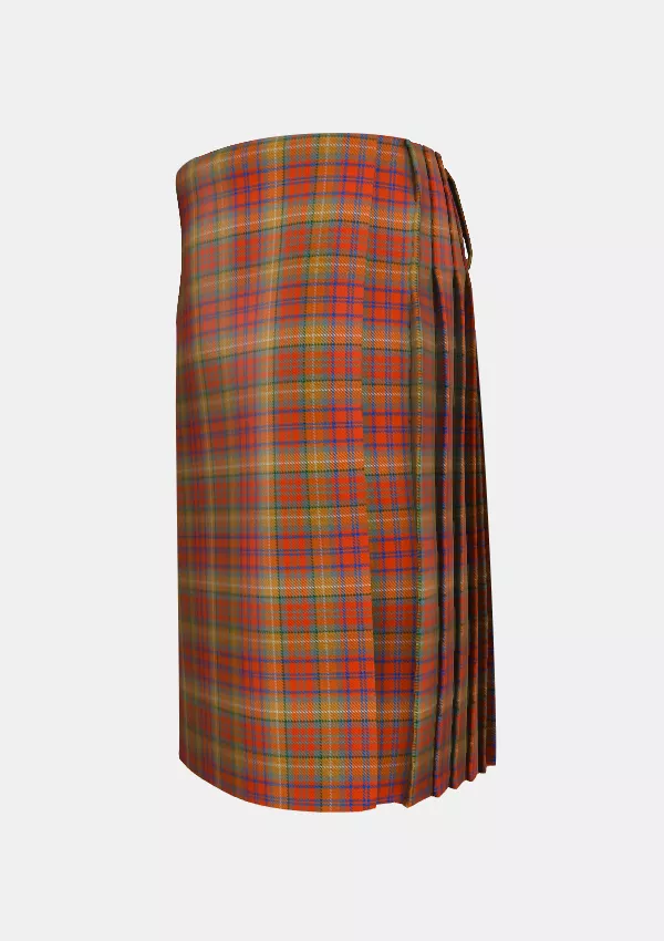 Traditional_Barnes_Karey_Tartan_12346_kilt_left_image_with_pleated_design_and_adjustable_buckles_for_men