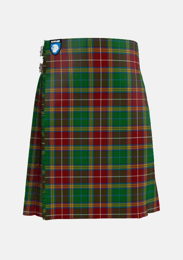 Traditional_Baxter_tartan_3664_front_image_with_pleated_design_and_adjustable_buckles_for_men