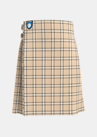 Traditional_Beige_tartan_kilt_front_image_with_pleated_design_and_adjustable_buckles_for_men