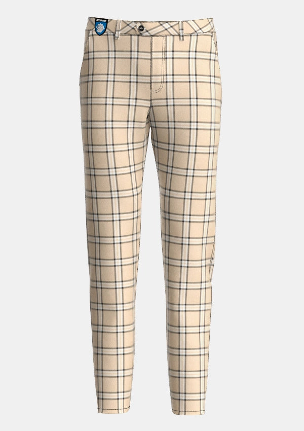 Beige Tartan Trouser