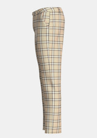 Beige Tartan Trouser