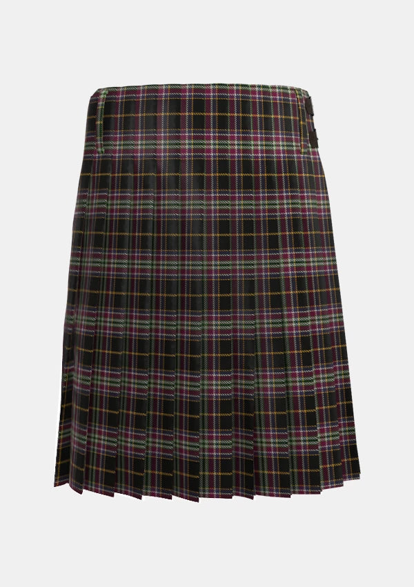 Traditional_Bird_Family_Tartan_kilt_back_image_with_pleated_design_and_adjustable_buckles_for_men