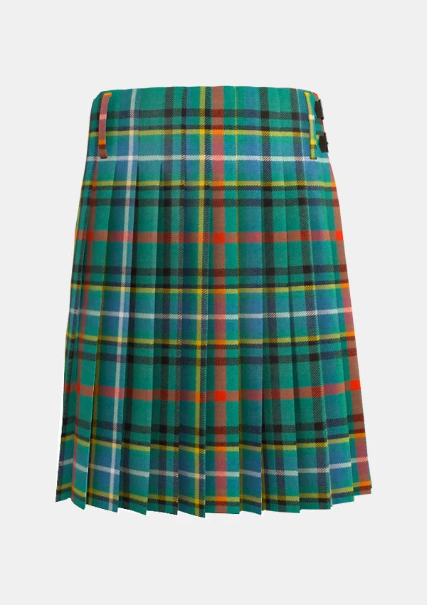 Traditional_Bisset_Tartan_kilt_1478_back_image_with_pleated_design_and_adjustable_buckles_for_men