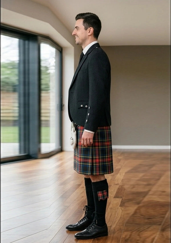 Traditional_Black_Stewart_tartan_Kilt_and_Argyle_Jacket_Kilt_Outfit_left_image