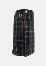Traditional_Black_Stewart_tartan_right_image_with_pleated_design_and_adjustable_buckles_for_men