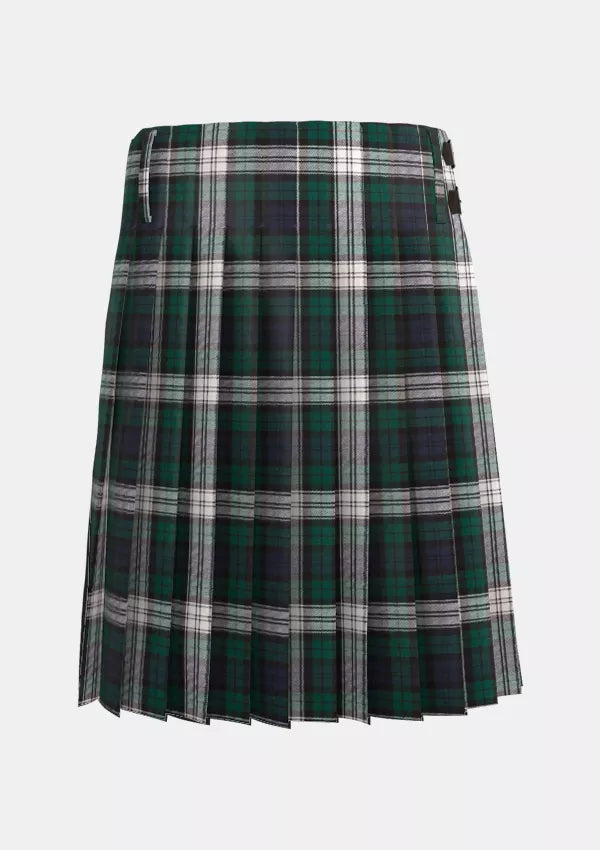 Traditional_Black_Watch_Dress_tartan_kilt_back_image_with_pleated_design_and_adjustable_buckles_for_men