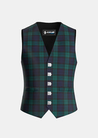Maßgeschneiderte Black Watch Tartan Weste	