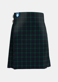 Traditional_Black_Watch_Tartan_kilt_front_image_with_pleated_design_and_adjustable_buckles_for_men