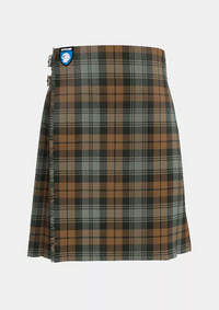 Traditional_Black_Watch_Weathered_Tartan_kilt_front_image_with_pleated_design_and_adjustable_buckles_for_men