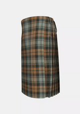 Traditional_Black_Watch_Weathered_Tartan_kilt_left_image_with_pleated_design_and_adjustable_buckles_for_men