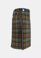 Traditional_Black_Watch_Weathered_Tartan_kilt_right_image_with_pleated_design_and_adjustable_buckles_for_men