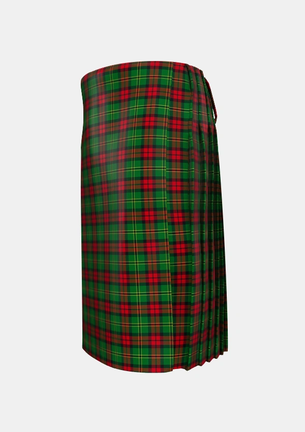Traditional_Blackstock_Hunting_Tartan_1120_kilt_left_image_with_pleated_design_and_adjustable_buckles_for_men