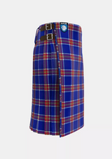 Traditional_Blue_Rust_Tartan_kilt_right_image_with_pleated_design_and_adjustable_buckles_for_men