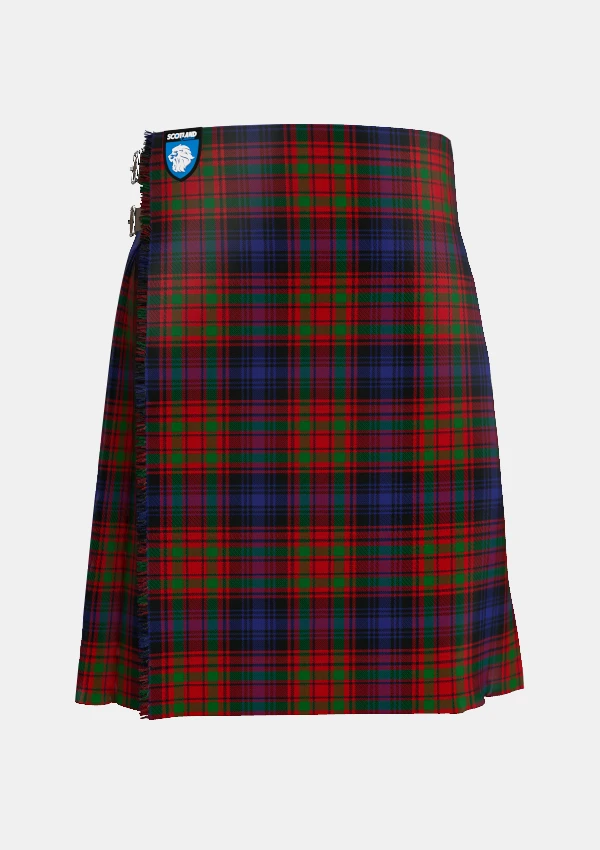 Traditional_Bonner_or_Bonnar_Tartan_kilt_front_image_with_pleated_design_and_adjustable_buckles_for_men