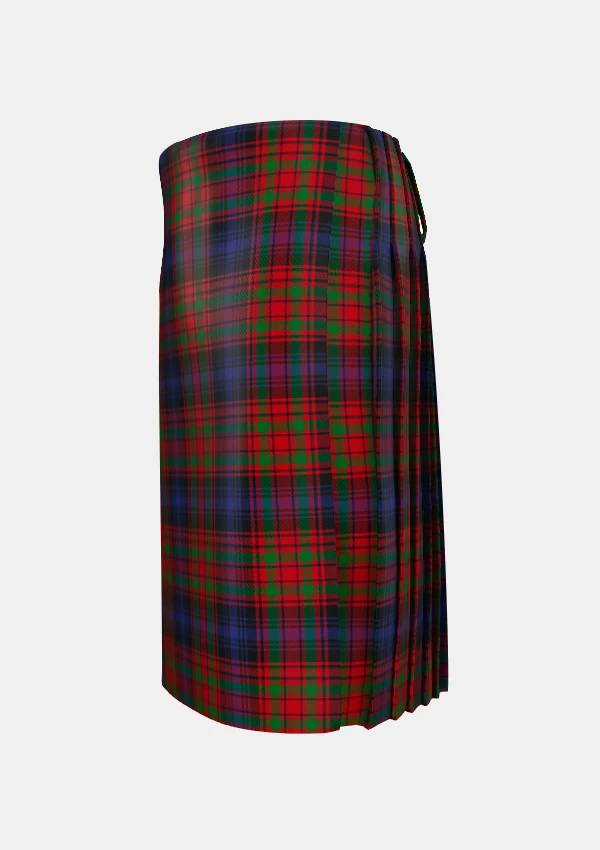 Traditional_Bonner_or_Bonnar_Tartan_kilt_left_image_with_pleated_design_and_adjustable_buckles_for_men