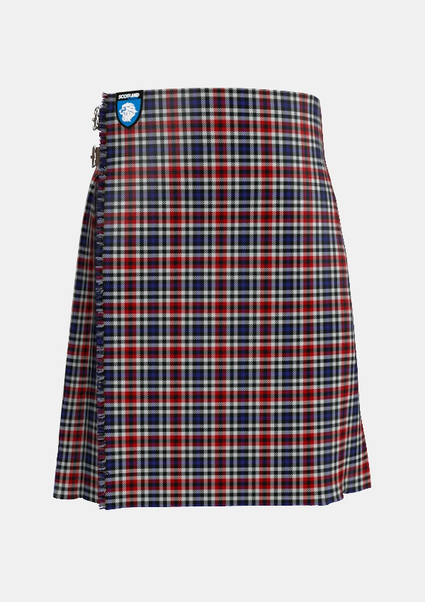 Traditional_Border_Bell_Tartan_kilt_front_image_with_pleated_design_and_adjustable_buckles_for_men