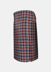 Traditional_Border_Bell_Tartan_kilt_left_image_with_pleated_design_and_adjustable_buckles_for_men