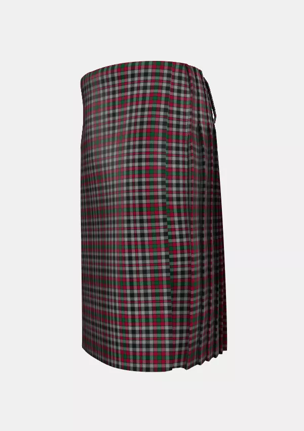 Traditional_Borthwick_Tartan_816_kilt_left_image_with_pleated_design_and_adjustable_buckles_for_men