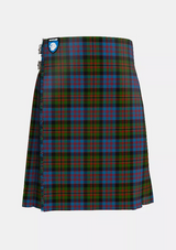 Traditional_Bowie_Black_Tartan_3716_kilt_front_image_with_pleated_design_and_adjustable_buckles_for_men