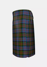 Traditional_Bowie_Black_Tartan_3716_kilt_left_image_with_pleated_design_and_adjustable_buckles_for_men
