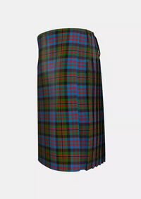 Traditional_Bowie_Black_Tartan_3716_kilt_left_image_with_pleated_design_and_adjustable_buckles_for_men
