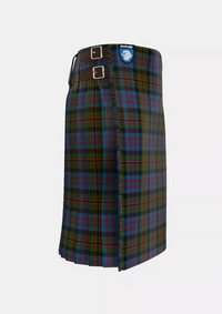 Traditional_Bowie_Black_Tartan_3716_kilt_right_image_with_pleated_design_and_adjustable_buckles_for_men