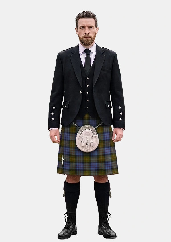 Traditional_Bowie_Lochcarron_Tartan_435_Kilt_and_Argyle_Jacket_Kilt_Outfits_front_image