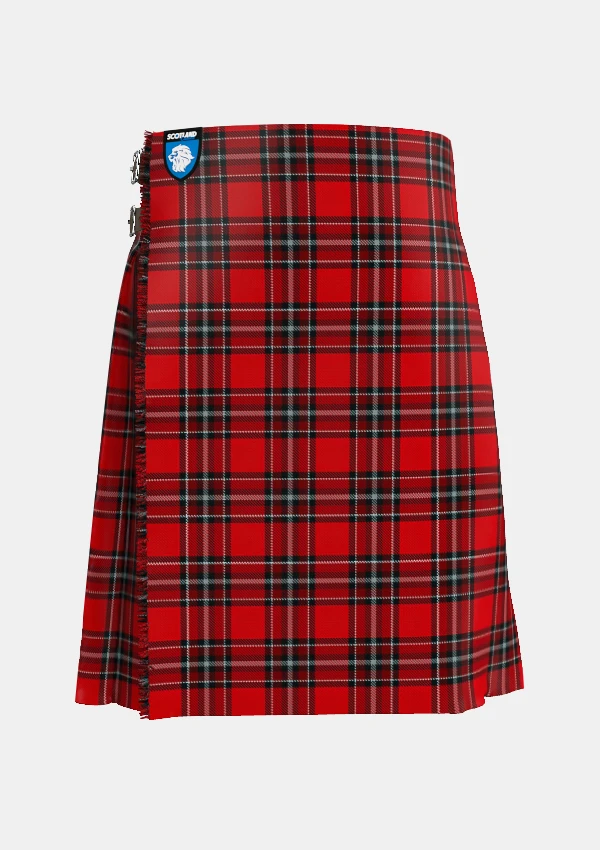 Traditional_Bradley_University_Tartan_kilt_11312_front_image_with_pleated_design_and_adjustable_buckles_for_men