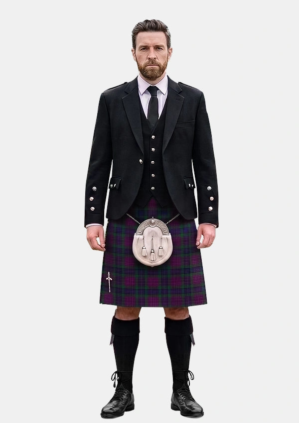 Traditional_Braid_Tartan_4033_Kilt_and_Argyle_Jacket_Kilt_Outfits_front_image