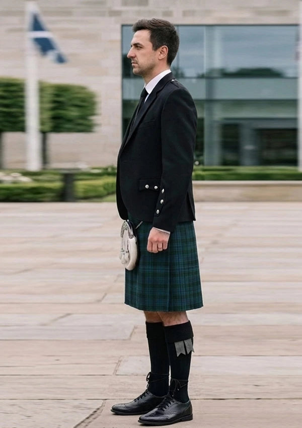 Traditional_Brennan_B_Tartan_14079_Kilt_and_Argyle_Jacket_Kilt_Outfit_left_image