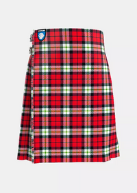 Traditional_Bro_Sant_Malou_Tartan_kilt_front_image_with_pleated_design_and_adjustable_buckles_for_men