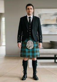 Traditional_Brodie_Ancient_Hunting_Tartan_Kilt_and_Argyle_Jacket_Kilt_Outfit_front_image